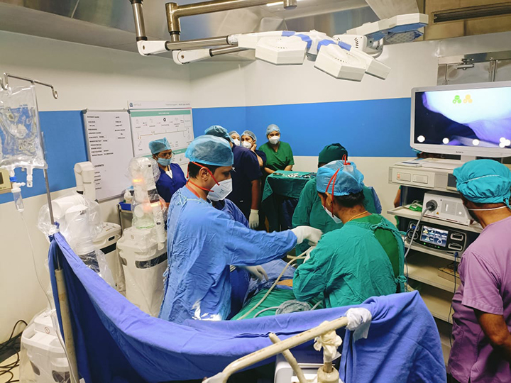 The first Robotic Surgery was successfully completed at Daya Royal Hospital, Thrissur, Kerala